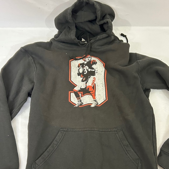 Cincinnati Bengals Delta Fleece Joe Burrow Logo Men’s Large Brown Hoodie - Picture 1 of 8